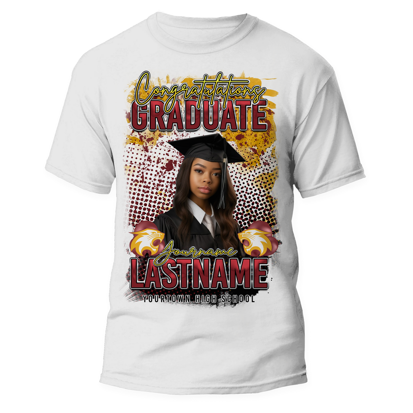 Grad Center Print Shirt  13 x 19